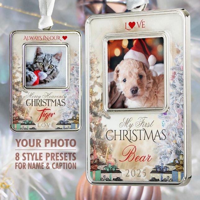 Own Pet Photo Keepsake, Christmas Trees & Gifts - Christmas Ornament (Creator Uploaded)