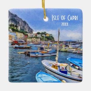 Own Photo Isle of Capri Italy Europe Travel Ceramic Ornament