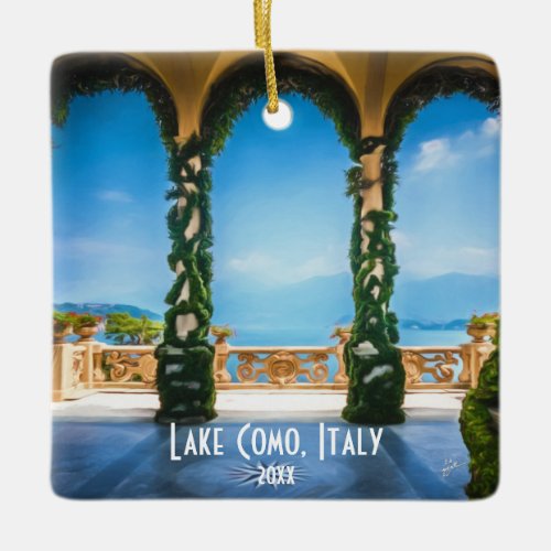Own Photo Lake Como Italy Europe Travel Ceramic Ornament