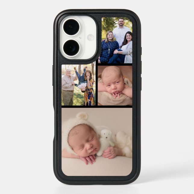 Own Photos Collage Family Pictures Modern Otterbox iPhone Case (Back)