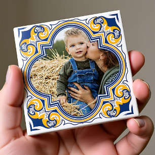 Own picture, blue, yellow and white Azulejos Ceramic Tile