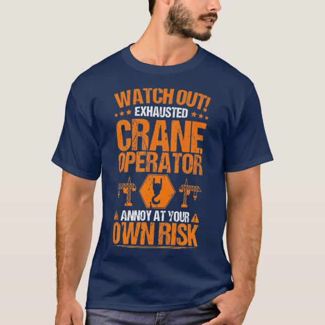 Own Risk Crane Operator Premium T-Shirt (Front)