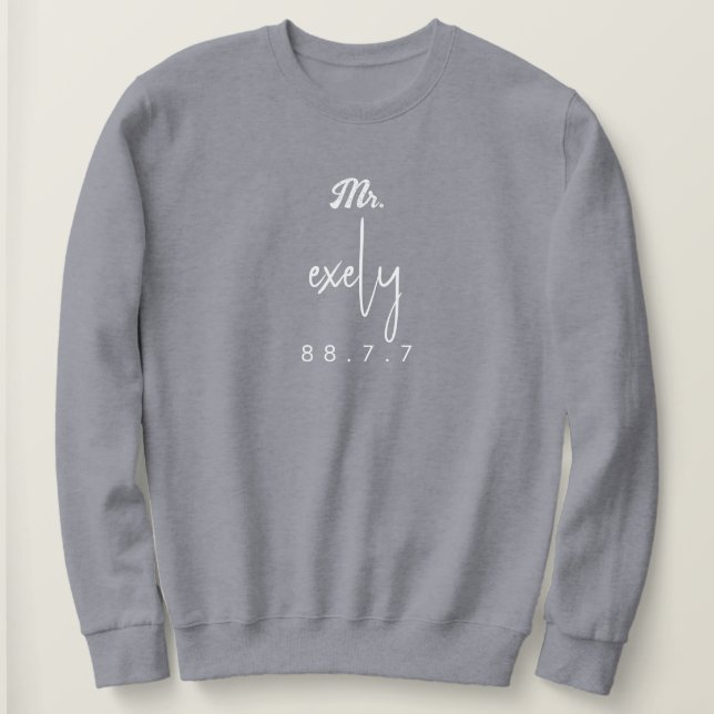 own surname with date and signature sweatshirt (Design Front)