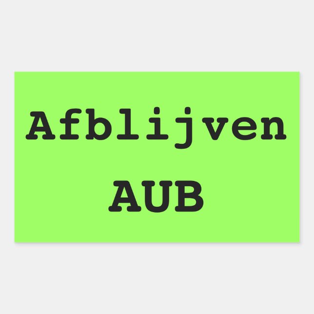 Own-text conspicuous suitcase sticker (Front)