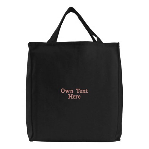 Own Text Here Printed Elegant Style Shopping_Tote Embroidered Tote Bag