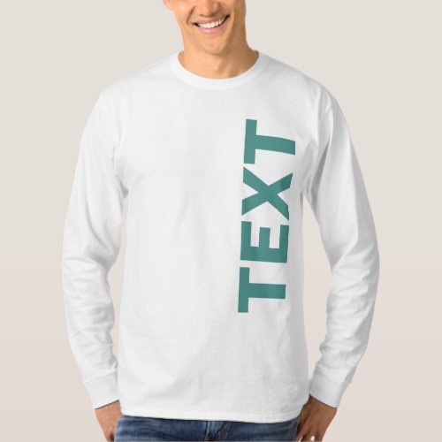 Own Text Or Name Mens Long Sleeve Custom Template T_Shirt