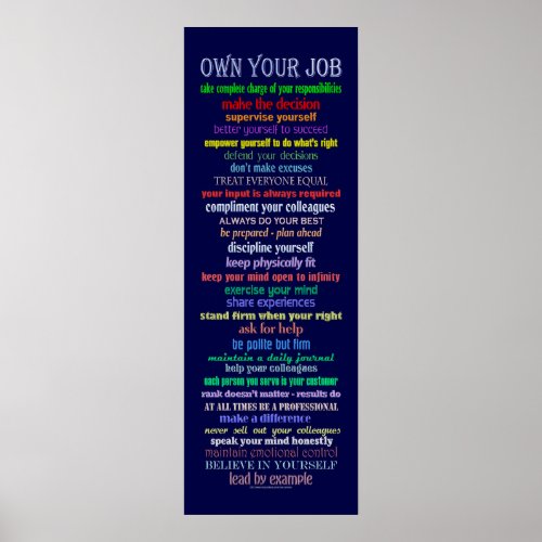 Own Your Job Poster