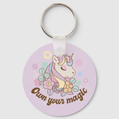 Own Your Magic Unicorn Keychain
