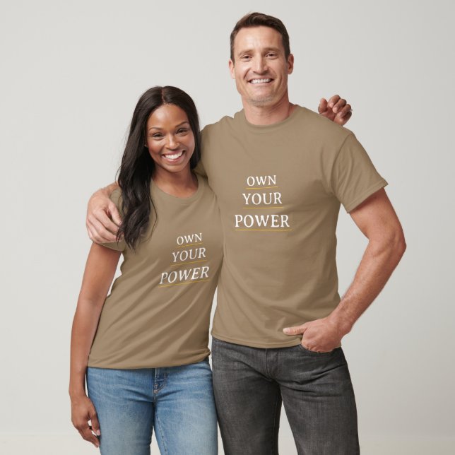 Own Your Power Minimal Typography | Motivational Q T-Shirt (Unisex)