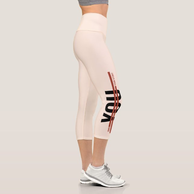 Own Your Story Shirt – Bold Motivational Quote Capri Leggings (Right)