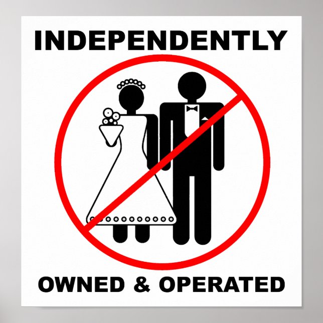 Owned and Operated Funny Poster (Front)