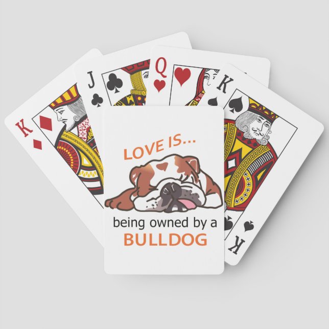 Owned by a Bulldog Poker Cards (Back)