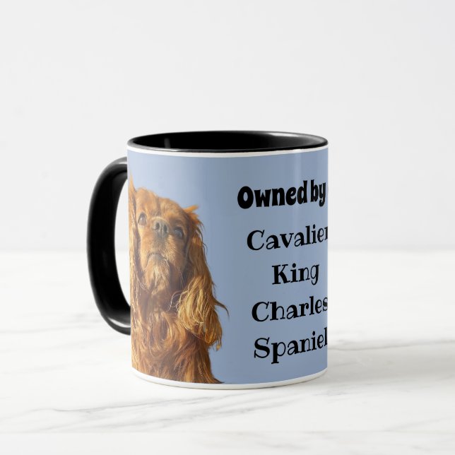 Owned By A Ruby Cavalier King Charles Spaniel Mug (Front Left)