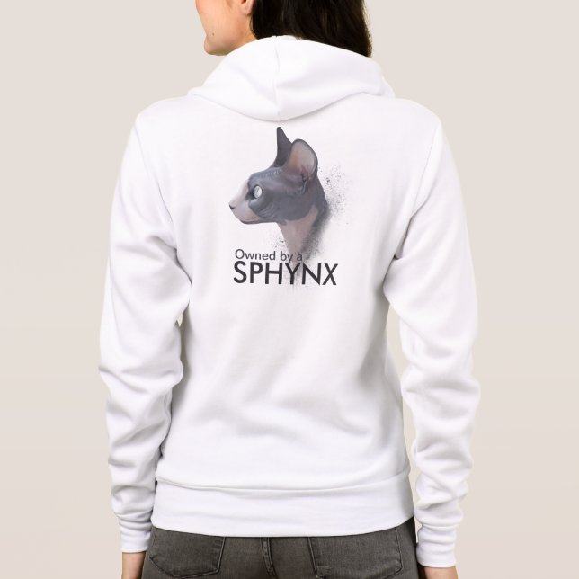 Owned by a sphynx hoodie (Back)