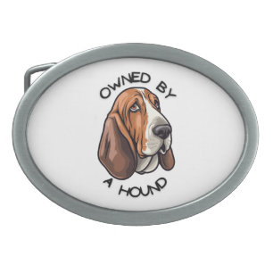 Owned by someone Basset Hound Belt Buckle