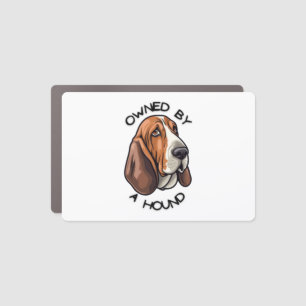 Owned by someone Basset Hound Car Magnet
