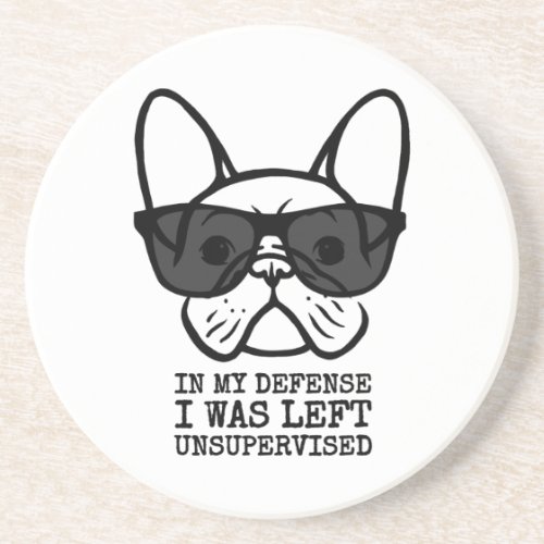 Owner Cool French Bulldog  Coaster
