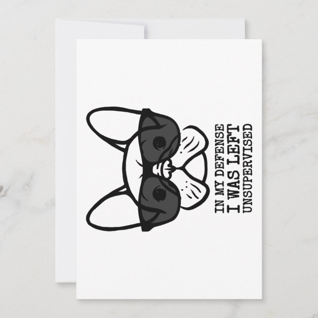 Owner Cool French Bulldog  Holiday Card (Front)