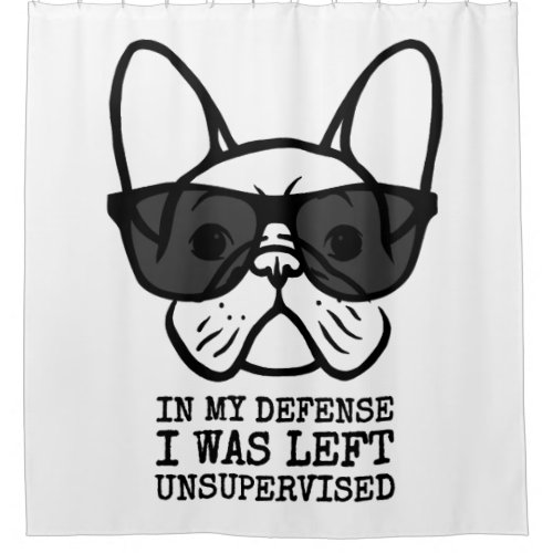 Owner Cool French Bulldog  Shower Curtain