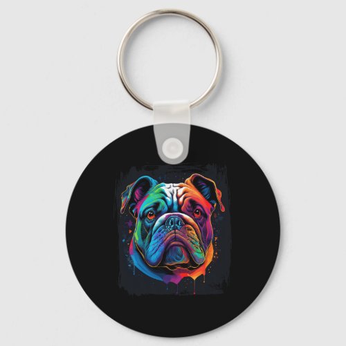 Owner Design With The Artwork Of A Bulldog  Keychain