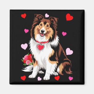 Owner Mom Dad Sheltie Dog Lover Valentines Day Magnet