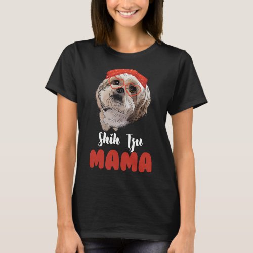 Owner Shih Tzu Dog Breed Woman Cute Hairknot T_Shirt