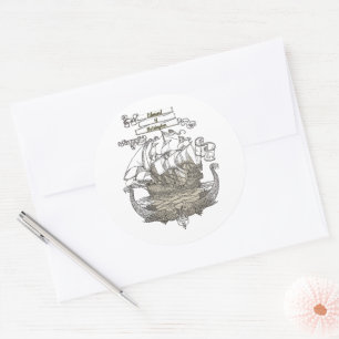 Ownership Bookplate Ex Libris Clipper Ship