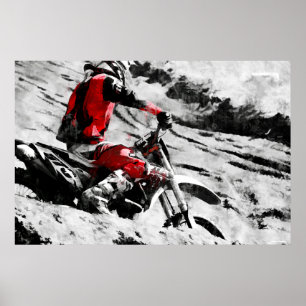 Owning The Mountain - Motocross Dirt-Bike Racer Poster