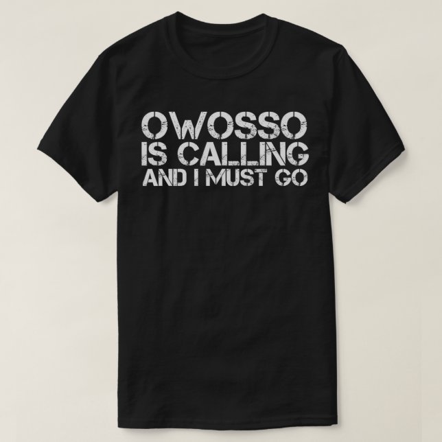 OWOSSO MI MICHIGAN Funny City Trip Home Roots USA  T-Shirt (Design Front)