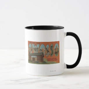 Owosso, Michigan - Large Letter Scenes Mug