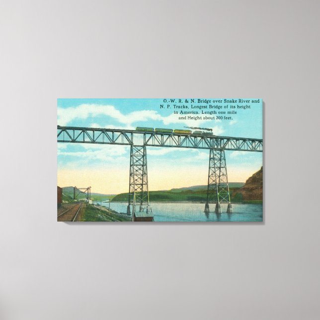 OWR & N Bridge SceneSnake River, ID Canvas Print (Front)