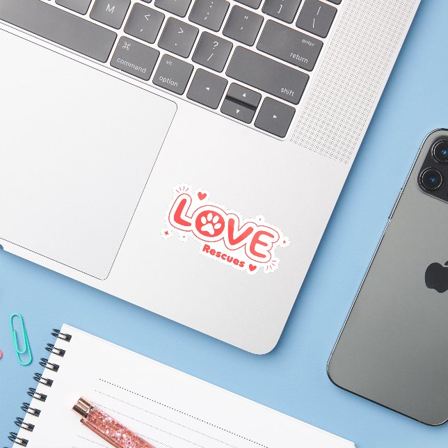 OWRAssist Love Rescues Sticker (Laptop w/ iPhone)