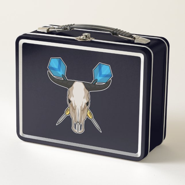 Ox at Darts with Dart Metal Lunch Box (Front)