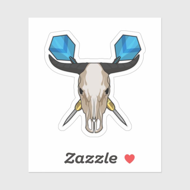 Ox at Darts with Dart Sticker (Sheet)
