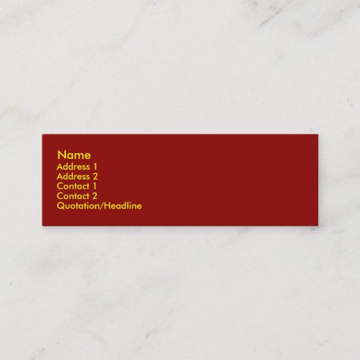 Customizable Ox Blood Business Card