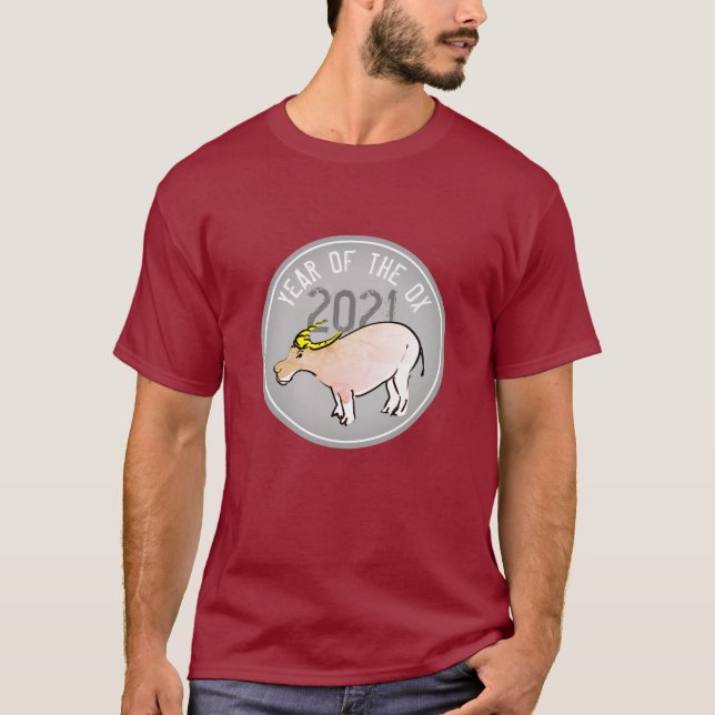 Ox cartoon Chinese New Year 2021 Men's T T-Shirt (Front)