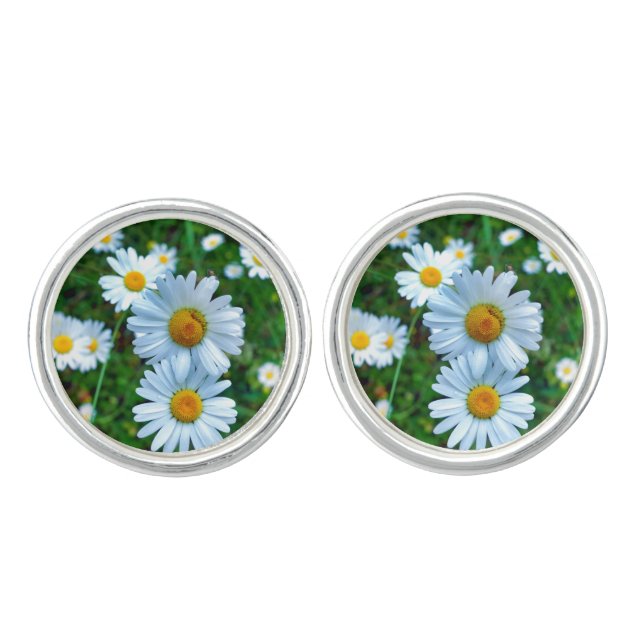 Ox-Eye Daisies Cufflinks (Front)