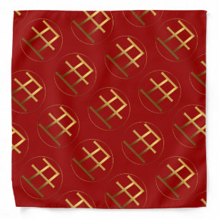 Chinese Years Zodiac Sign Poly Scarf (Dog)