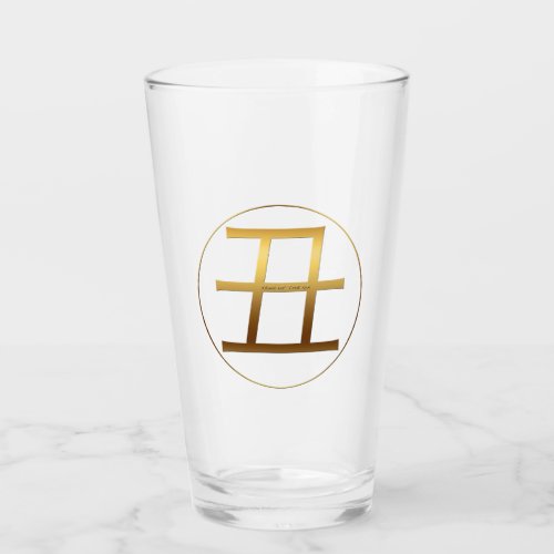 Ox Year Gold embossed effect Symbol Zodiac Glass