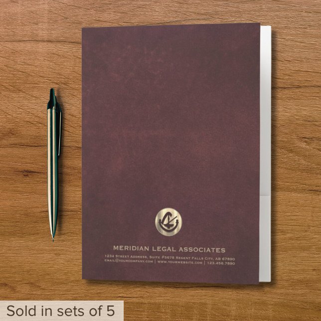 Oxblood Leather Legal Pocket Folder (Creator Uploaded)