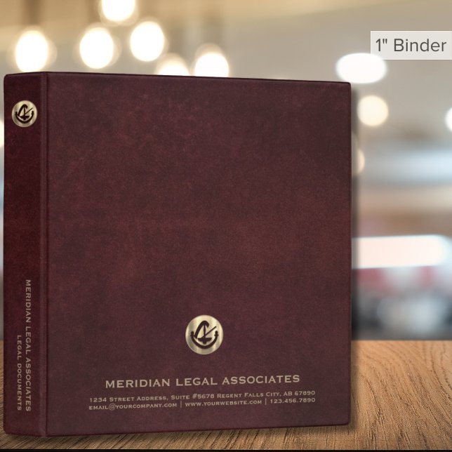 Oxblood Leather Legal Portfolio Binder (Creator Uploaded)