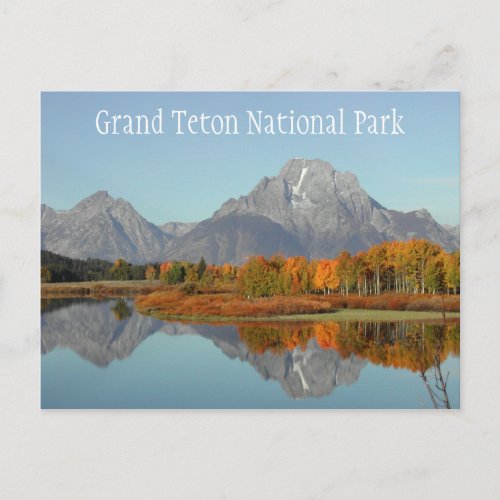 Oxbow Bend Mount Moran Reflection Grand Teton NP Postcard