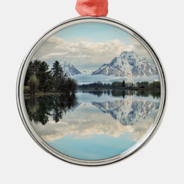 Oxbow Bend Reflection Metal Ornament (Front)