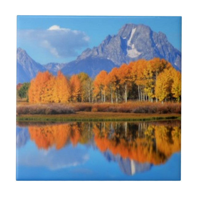 Oxbow Bend Sunrise Ceramic Tile (Front)