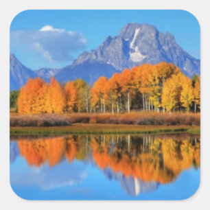 Oxbow Bend Sunrise Square Sticker