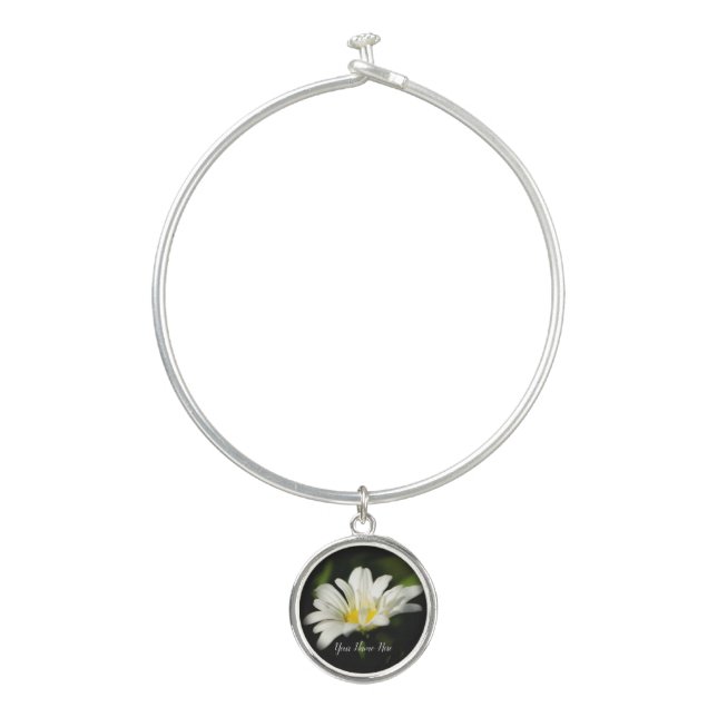 Oxeye Daisy Bangle Bracelet (Front)