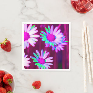 Oxeye Daisy Meadow Pop Art Style Napkins