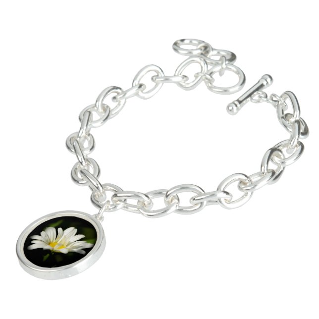 Oxeye Daisy Round Charm Bracelet (Side)