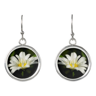 Oxeye Daisy Round Earrings