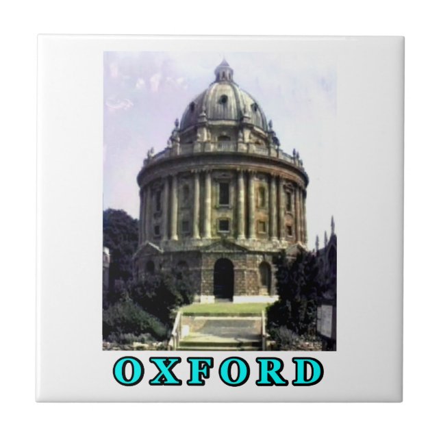 Oxford 1986 snapshot 198 Cyan The MUSEUM Zazzle Ceramic Tile (Front)